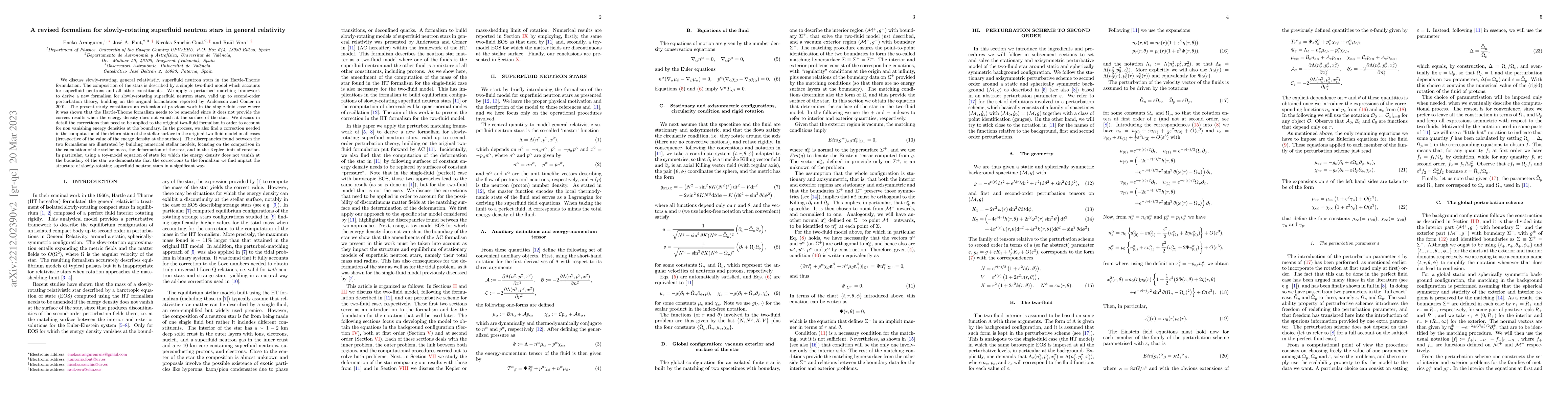 Thumbnail for A revised formalism for slowly-rotating superfluid neutron stars in
  general relativity