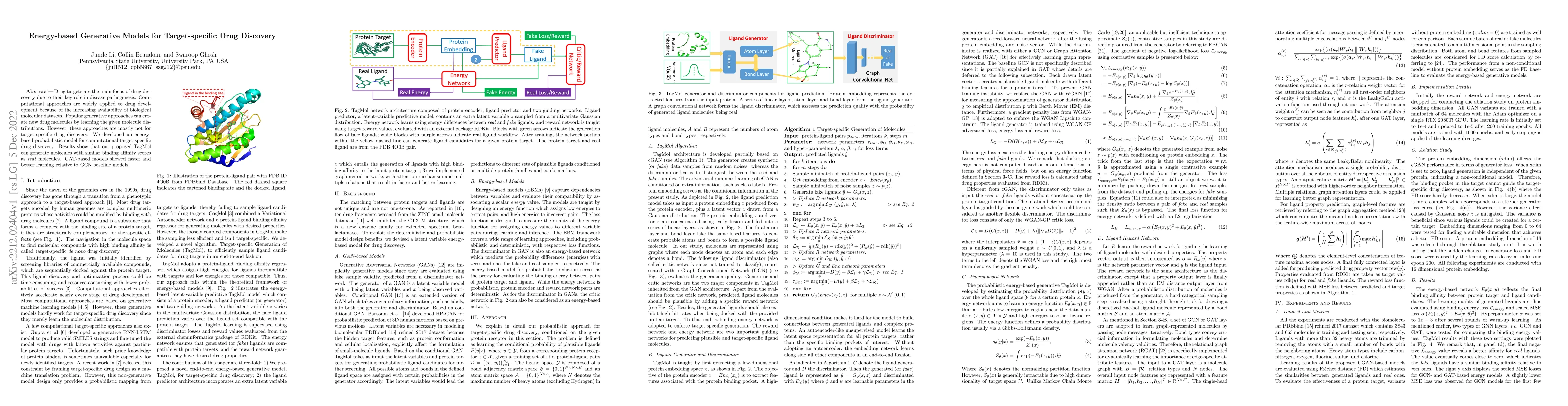 Thumbnail for Energy-based Generative Models for Target-specific Drug Discovery