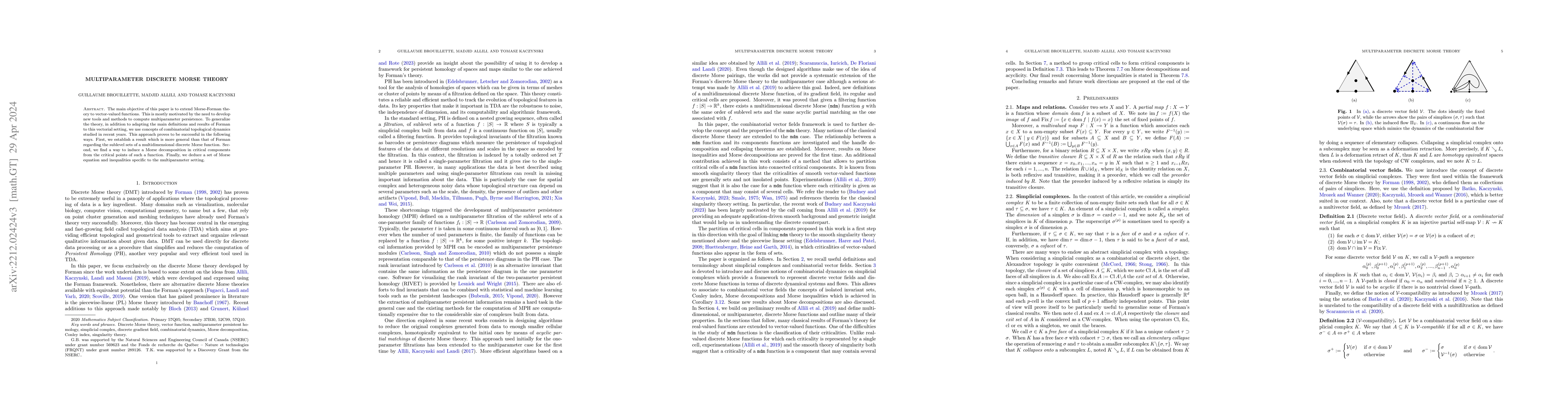 Thumbnail for Multiparameter Discrete Morse Theory