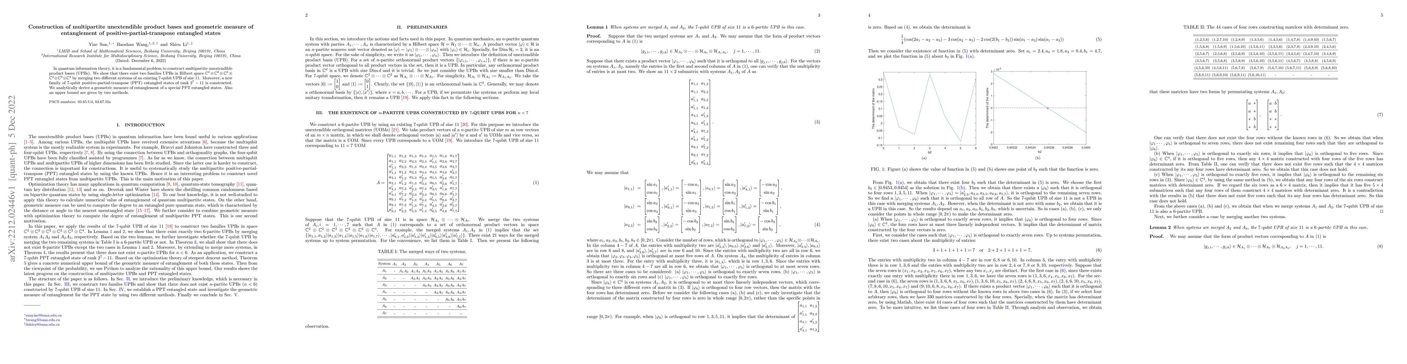 Thumbnail for Construction of multipartite unextendible product bases and geometric
  measure of entanglement of positive-partial-transpose entangled states