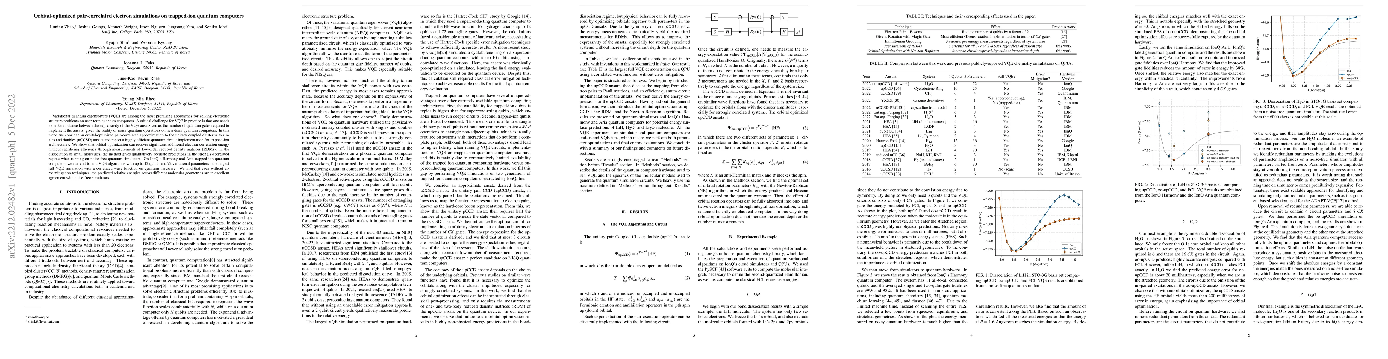 Thumbnail for Orbital-optimized pair-correlated electron simulations on trapped-ion
  quantum computers