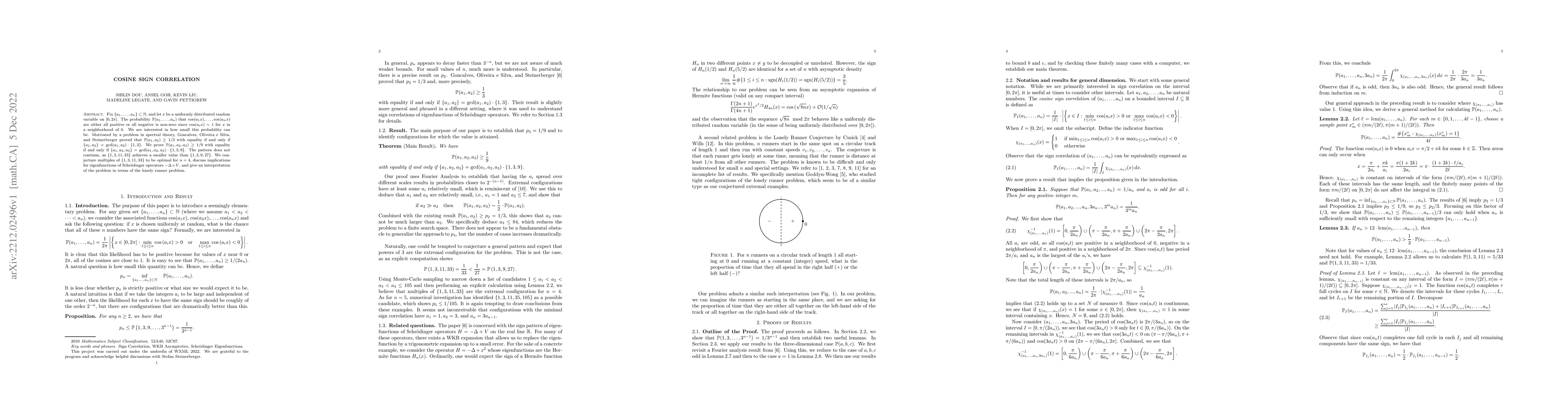 Thumbnail for Cosine Sign Correlation