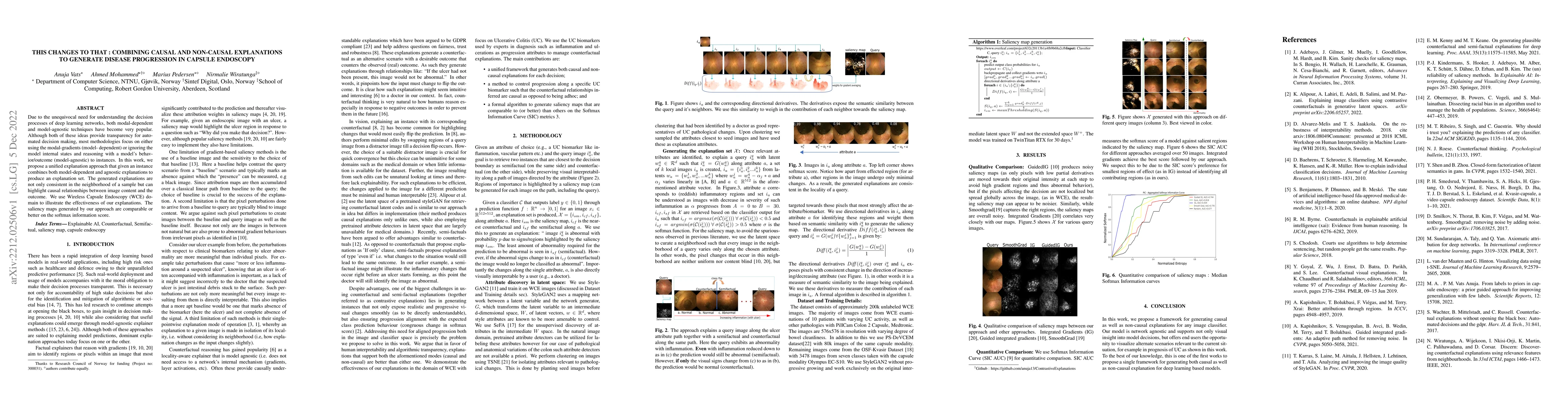 Thumbnail for This changes to that : Combining causal and non-causal explanations to
  generate disease progression in capsule endoscopy