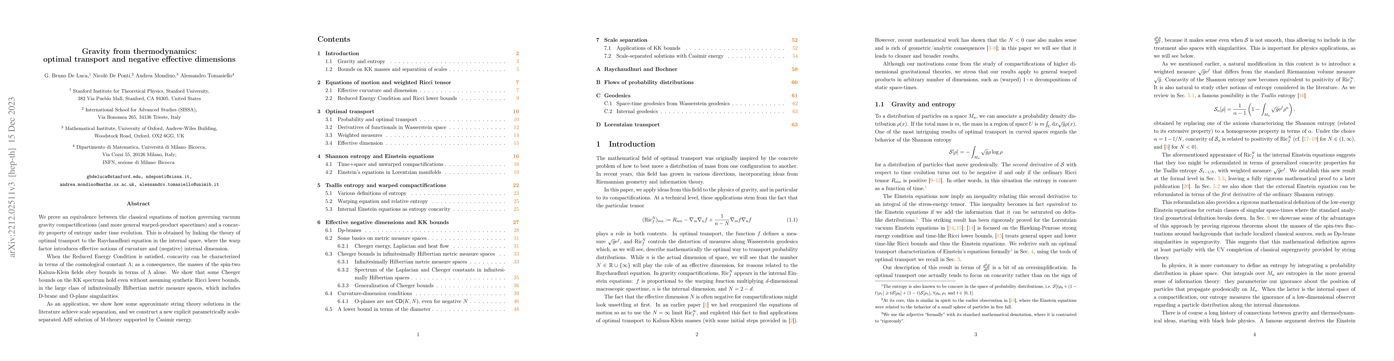 Thumbnail for Gravity from thermodynamics: optimal transport and negative effective
  dimensions