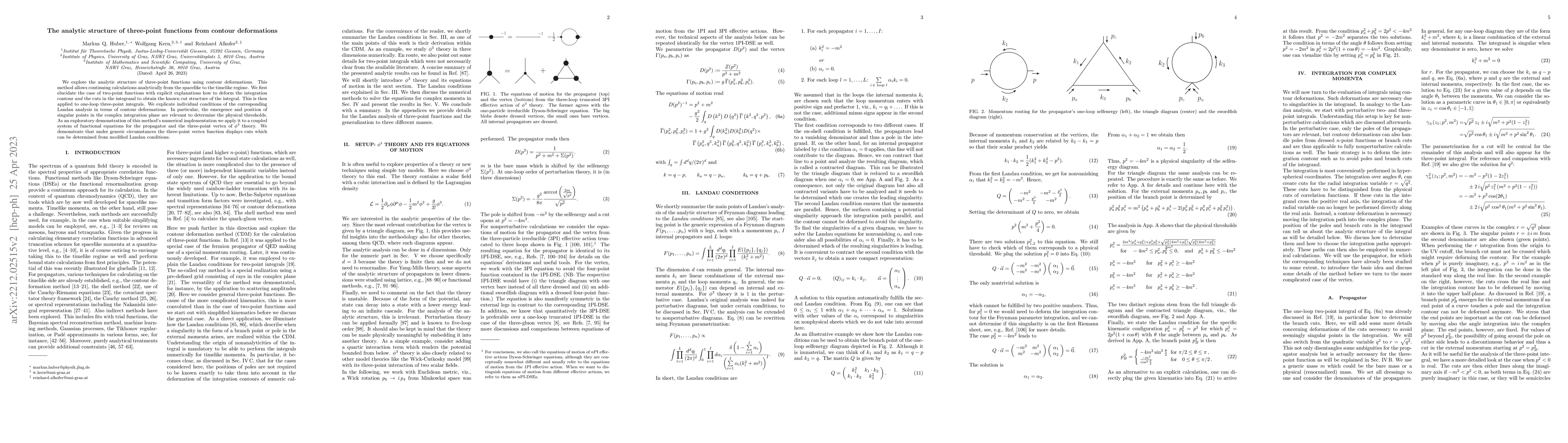 Thumbnail for The analytic structure of three-point functions from contour
  deformations