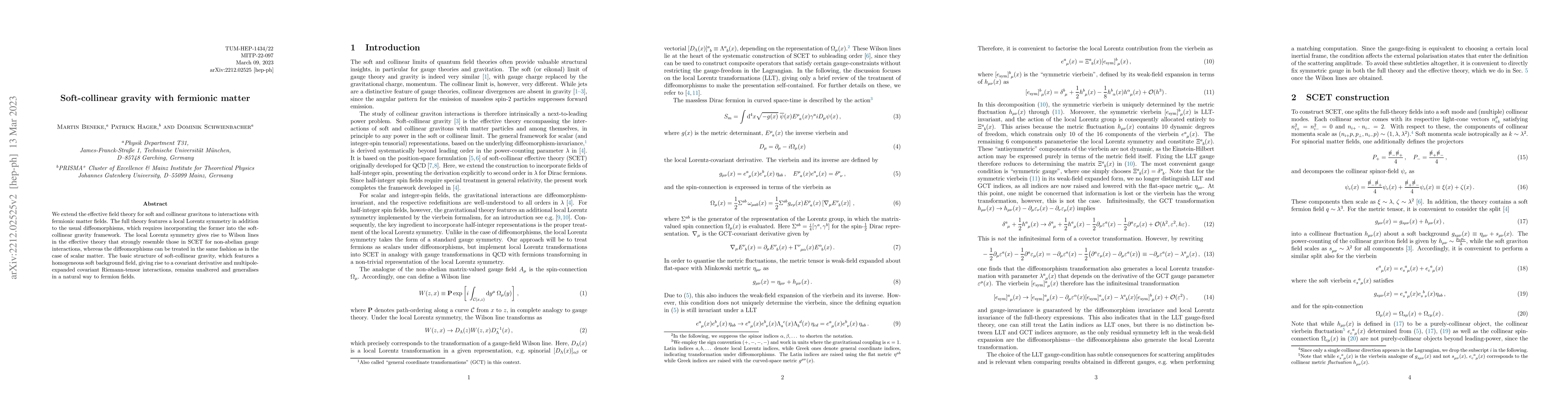 Thumbnail for Soft-collinear gravity with fermionic matter