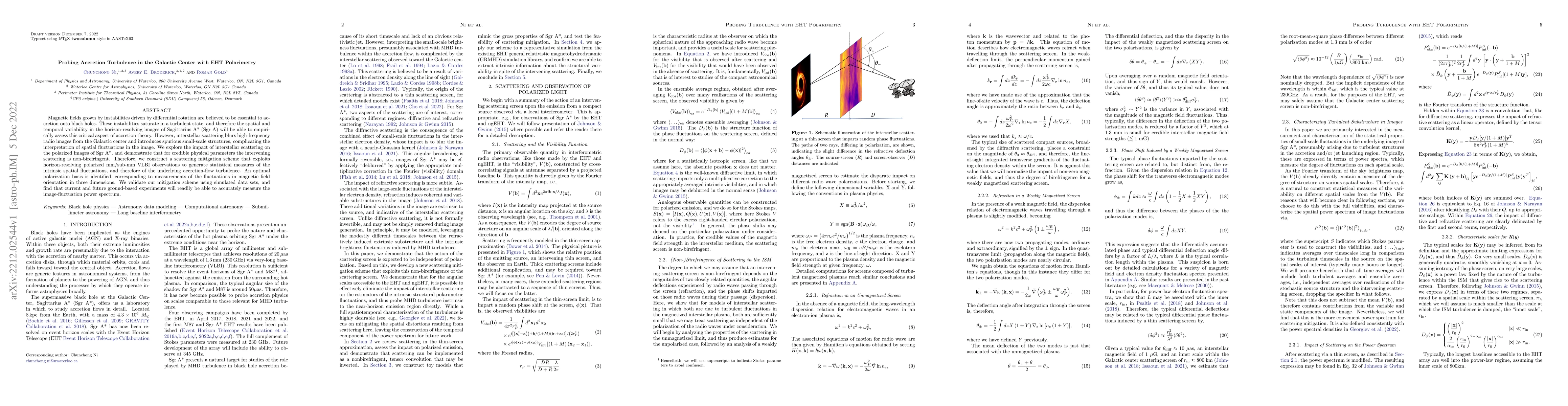 Thumbnail for Probing Accretion Turbulence in the Galactic Center with EHT Polarimetry
