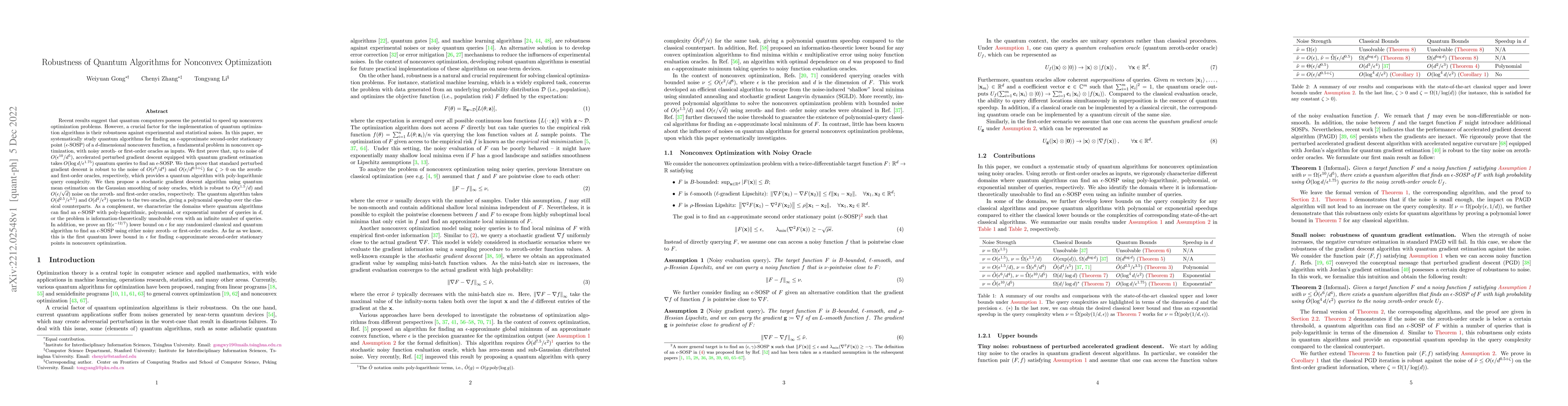 Thumbnail for Robustness of Quantum Algorithms for Nonconvex Optimization
