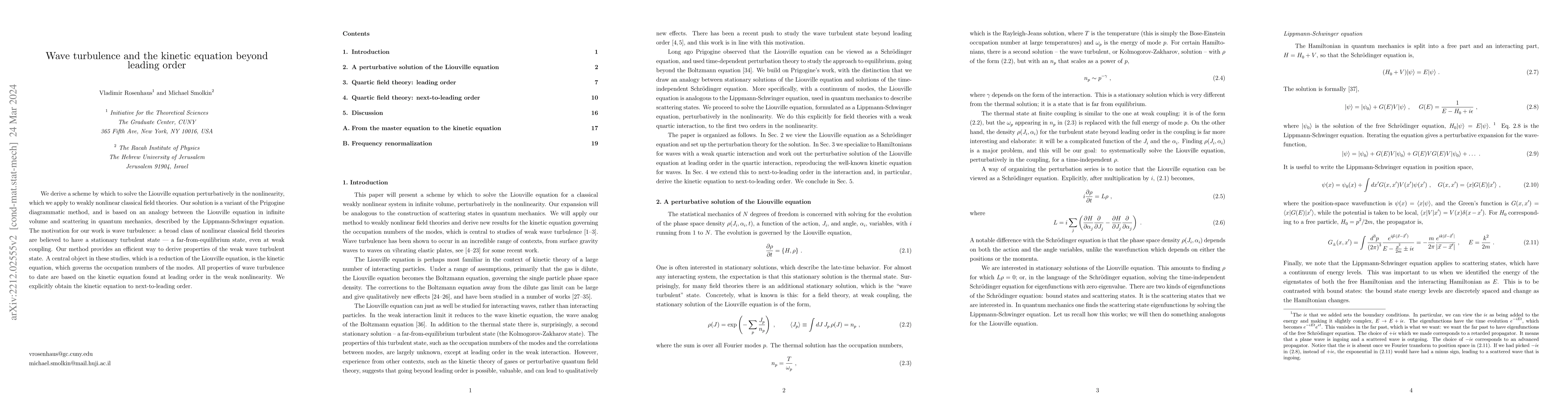 Thumbnail for Wave turbulence and the kinetic equation beyond leading order
