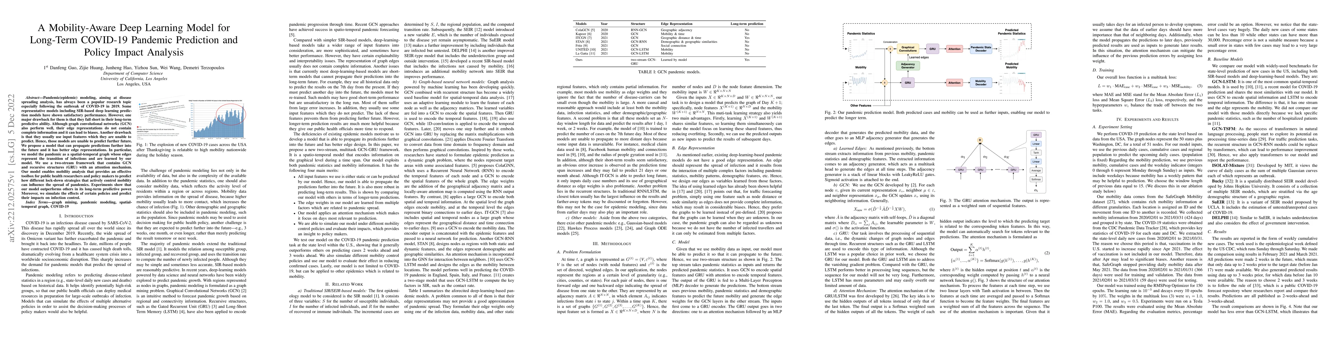 Thumbnail for A Mobility-Aware Deep Learning Model for Long-Term COVID-19 Pandemic
  Prediction and Policy Impact Analysis