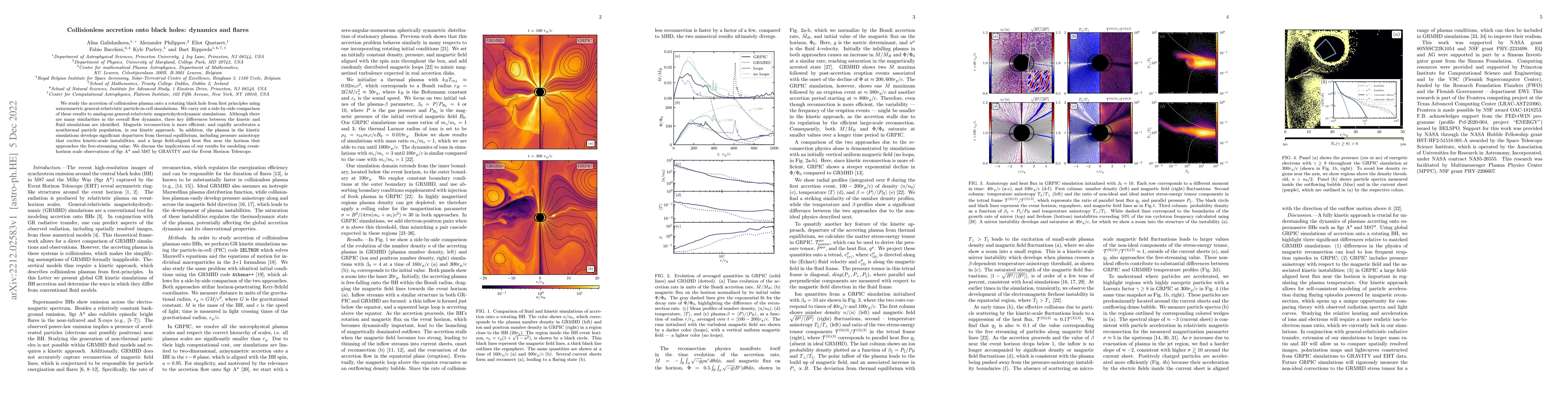 Thumbnail for Collisionless accretion onto black holes: dynamics and flares