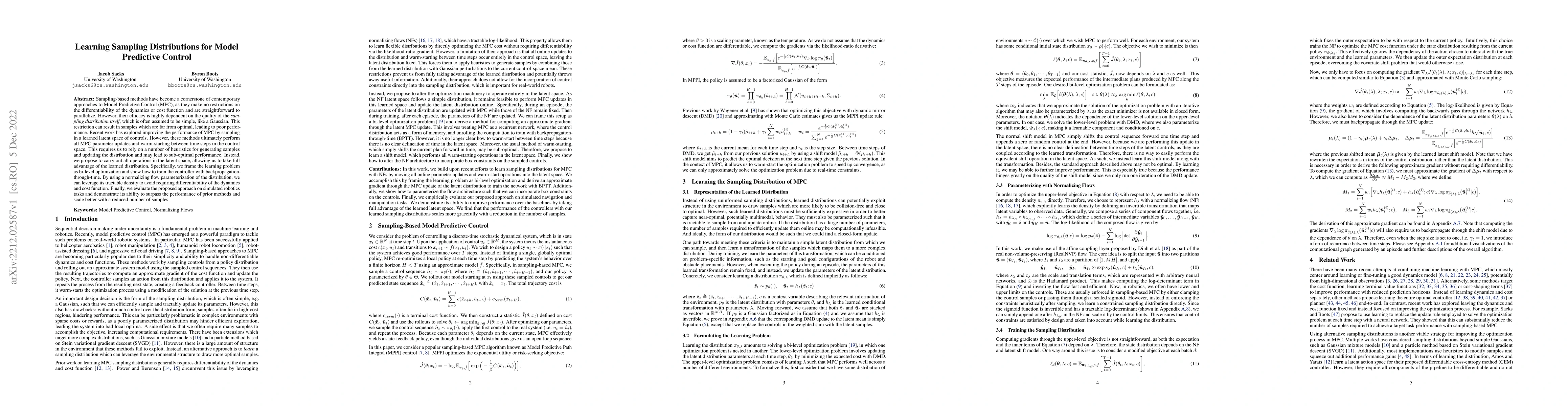 Thumbnail for Learning Sampling Distributions for Model Predictive Control