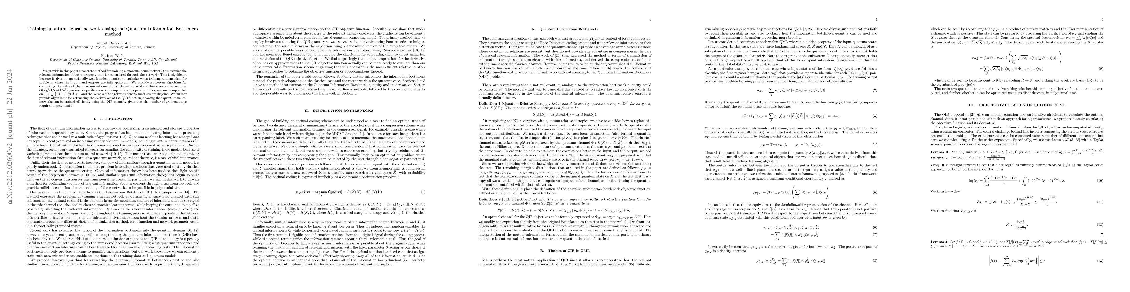 Thumbnail for Training quantum neural networks using the Quantum Information
  Bottleneck method
