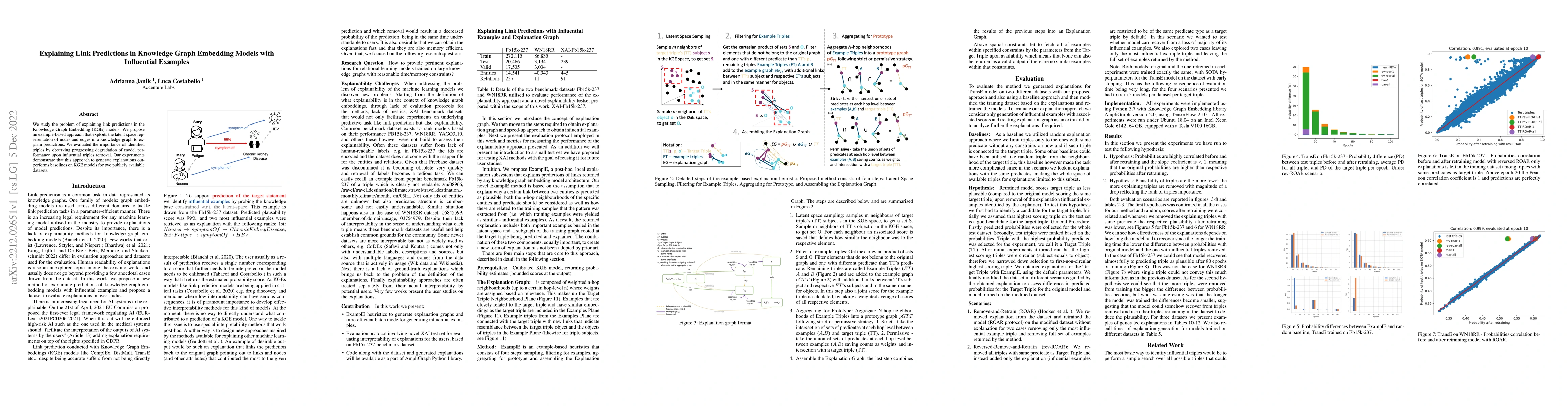 Thumbnail for Explaining Link Predictions in Knowledge Graph Embedding Models with
  Influential Examples