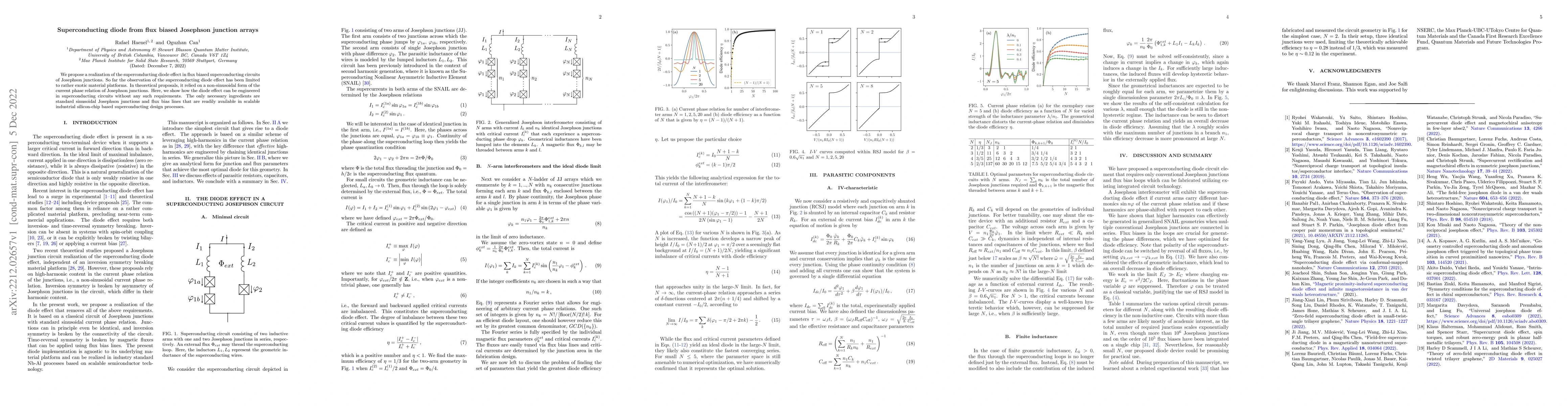 Thumbnail for Superconducting diode from flux biased Josephson junction arrays