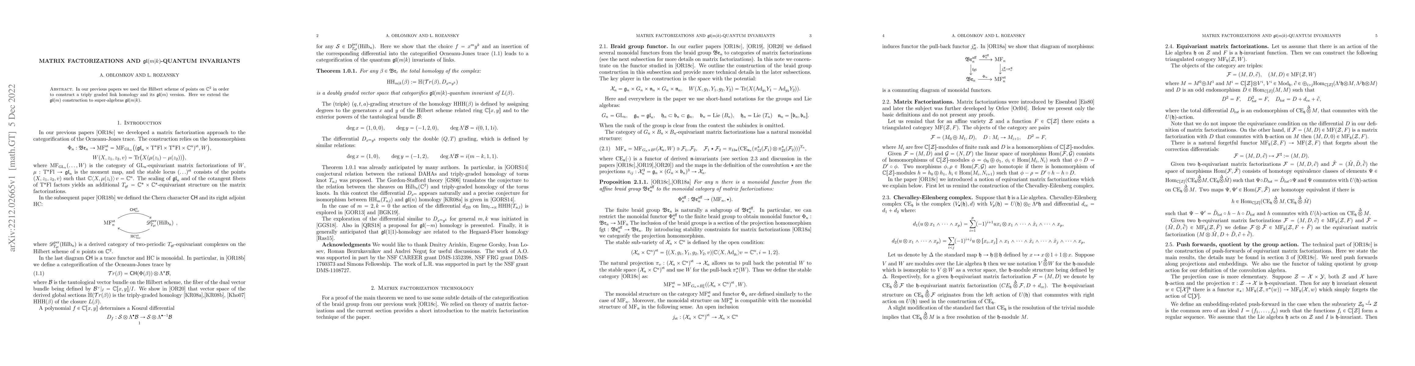 Thumbnail for Matrix factorizations and $gl(m|k)$-quantum invariants