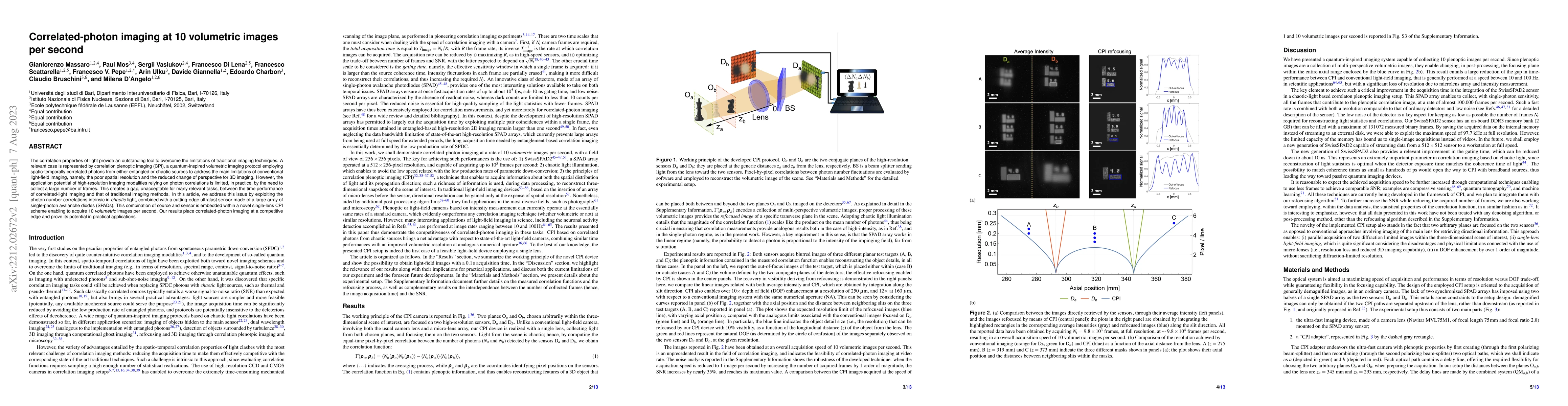 Thumbnail for Correlated-photon imaging at 10 volumetric images per second