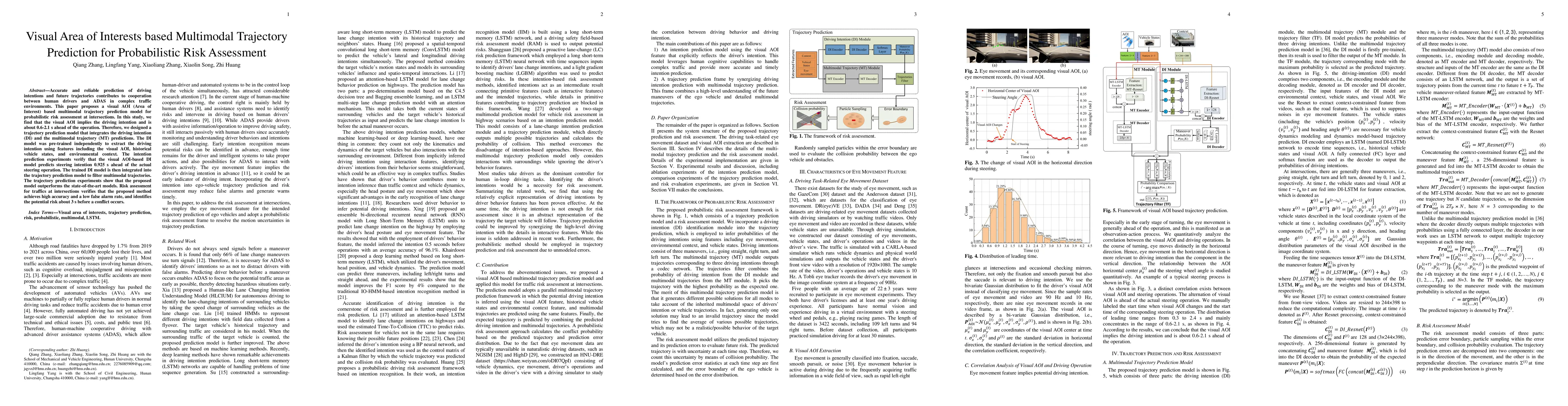 Thumbnail for Visual Area of Interests based Multimodal Trajectory Prediction for
  Probabilistic Risk Assessment