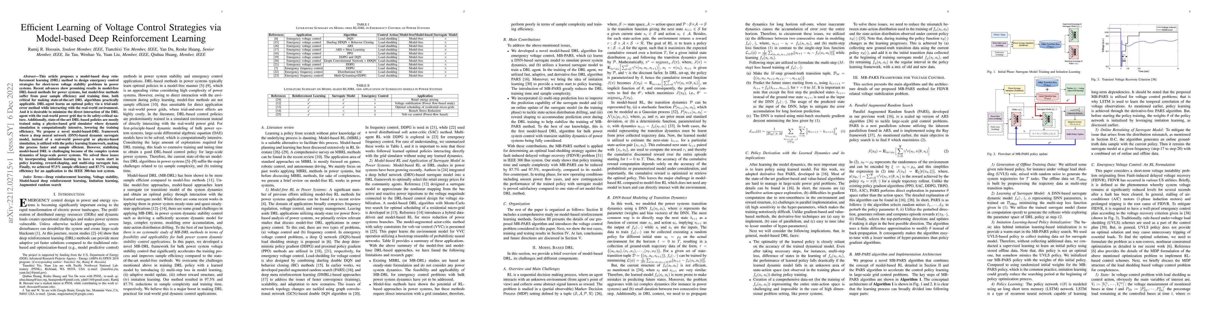 Thumbnail for Efficient Learning of Voltage Control Strategies via Model-based Deep
  Reinforcement Learning
