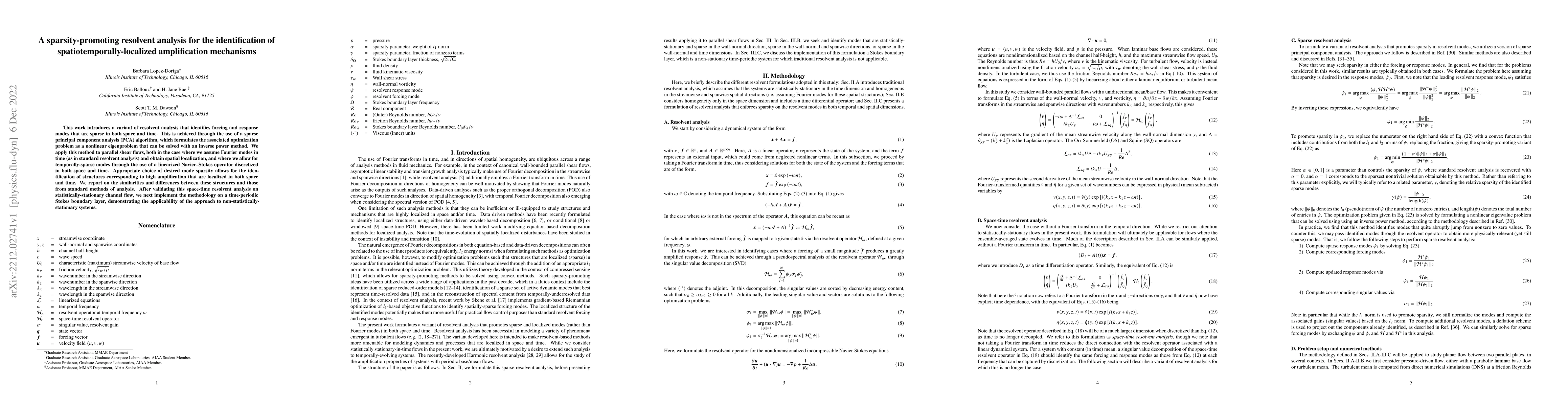 Thumbnail for A sparsity-promoting resolvent analysis for the identification of
  spatiotemporally-localized amplification mechanisms