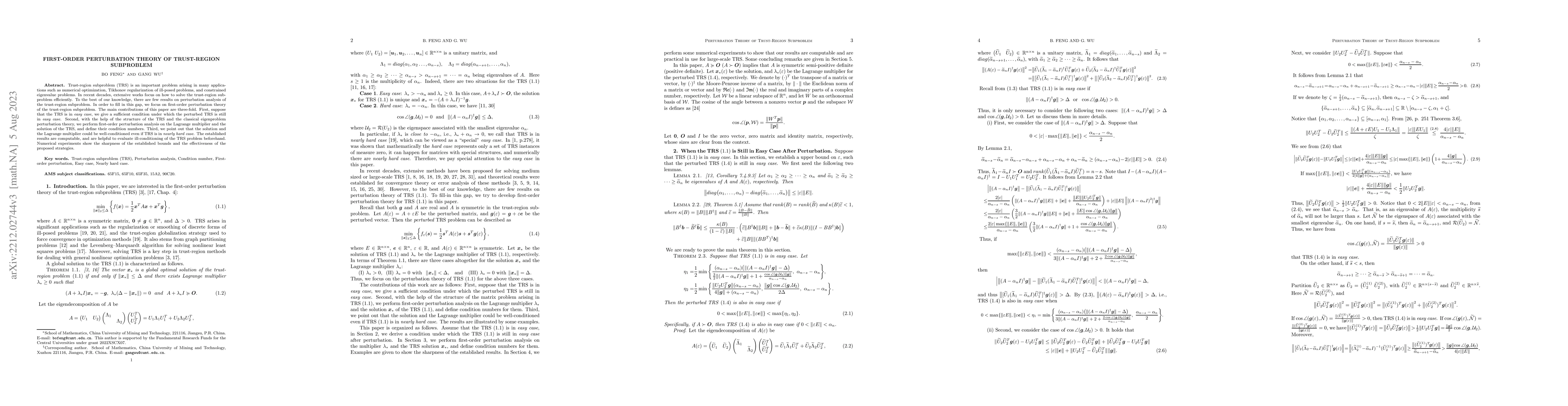 Thumbnail for First-order perturbation theory of trust-region subproblems