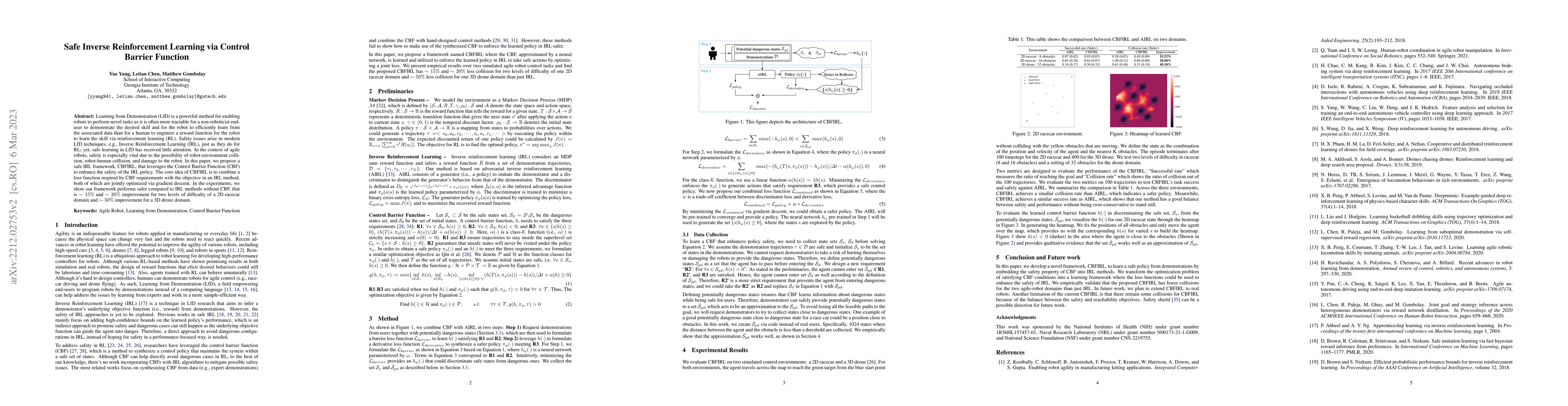 Thumbnail for Safe Inverse Reinforcement Learning via Control Barrier Function
