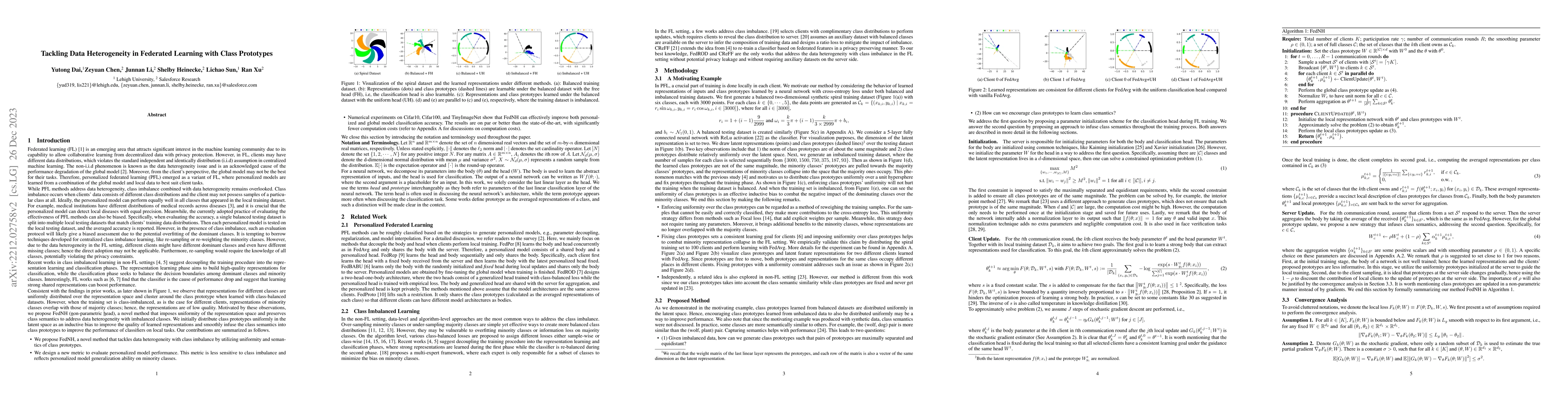 Thumbnail for Tackling Data Heterogeneity in Federated Learning with Class Prototypes
