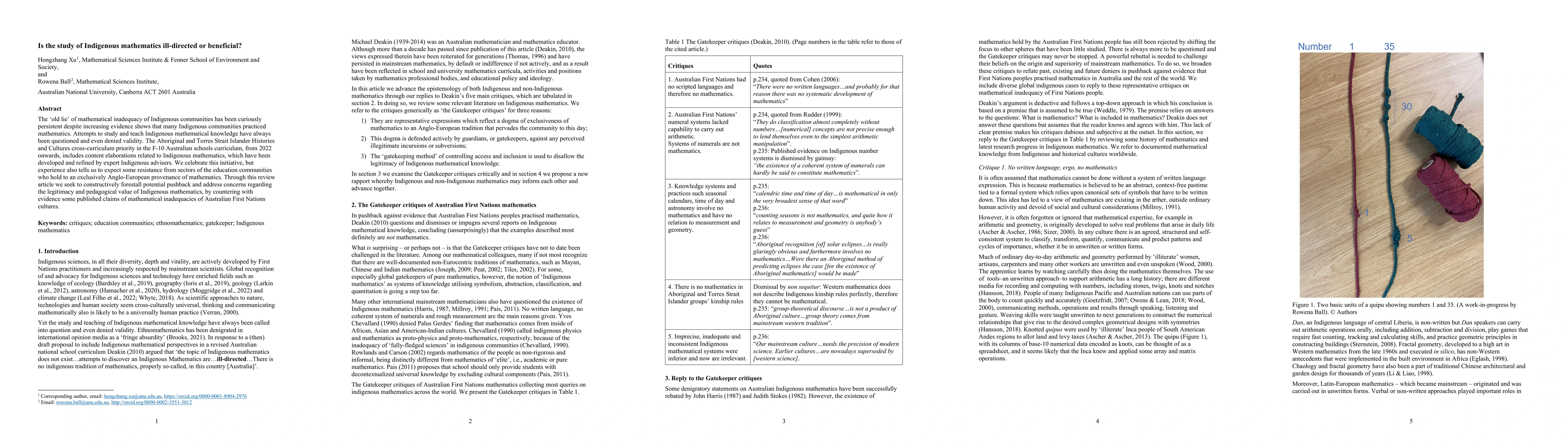 Thumbnail for Is the study of Indigenous mathematics ill-directed or beneficial?