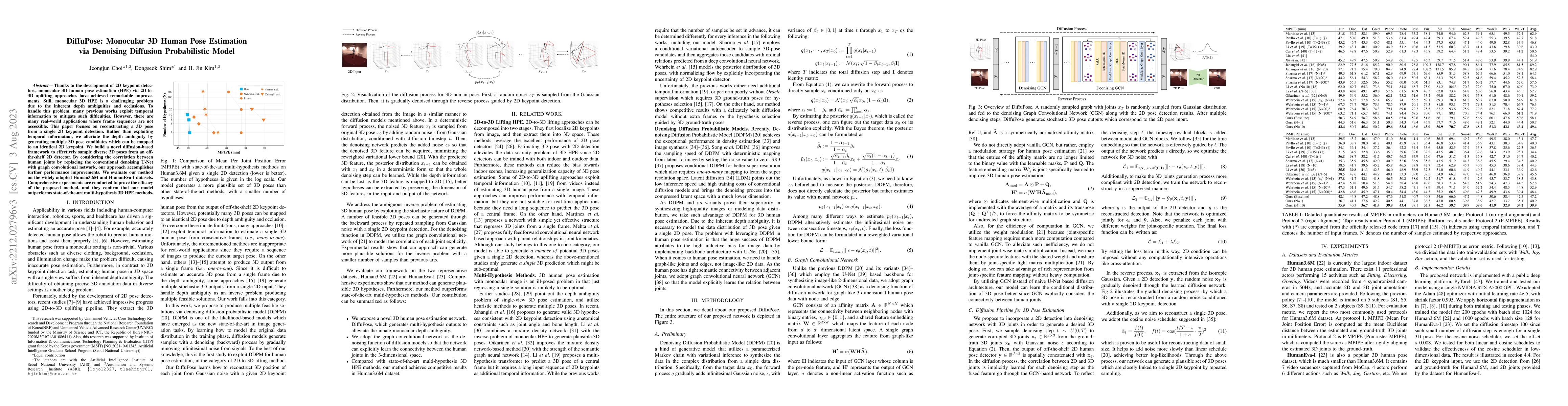 Thumbnail for DiffuPose: Monocular 3D Human Pose Estimation via Denoising Diffusion
  Probabilistic Model