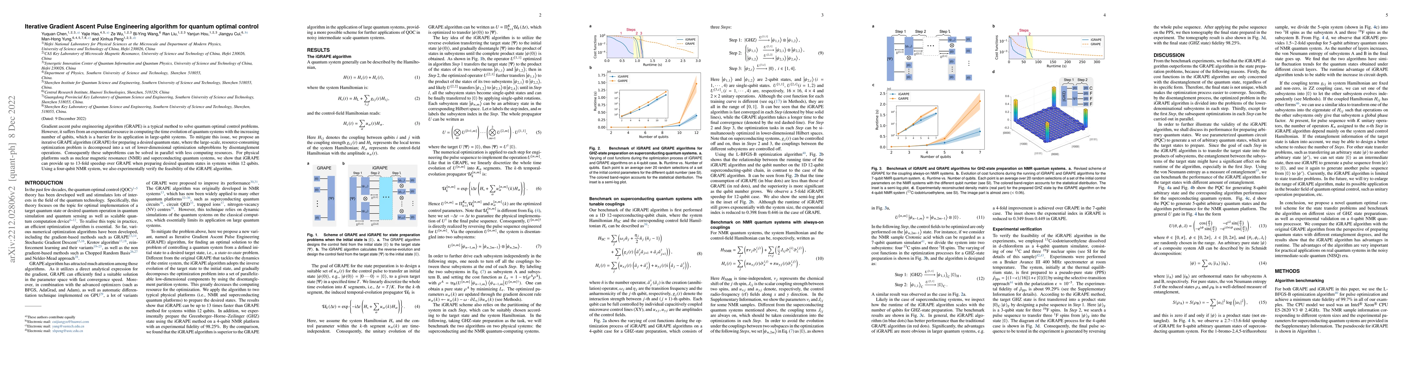Thumbnail for Iterative Gradient Ascent Pulse Engineering algorithm for quantum
  optimal control