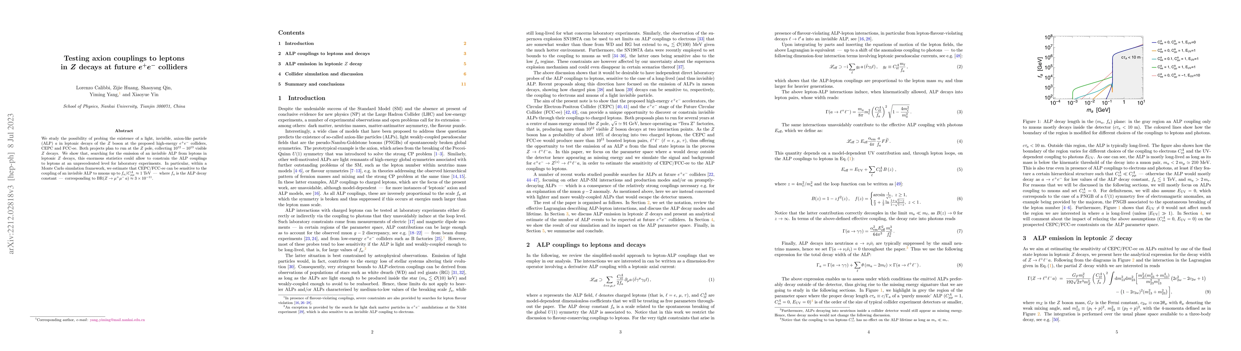 Thumbnail for Testing axion couplings to leptons in $Z$ decays at future $e^+e^-$
  colliders