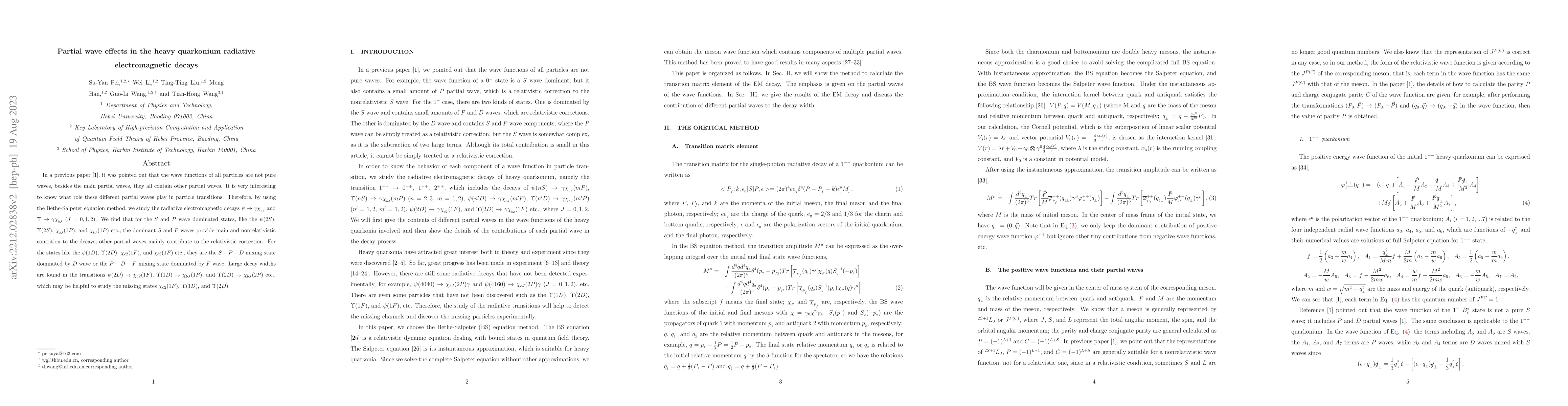 Thumbnail for Partial wave effects in the heavy quarkonium radiative electromagnetic
  decays