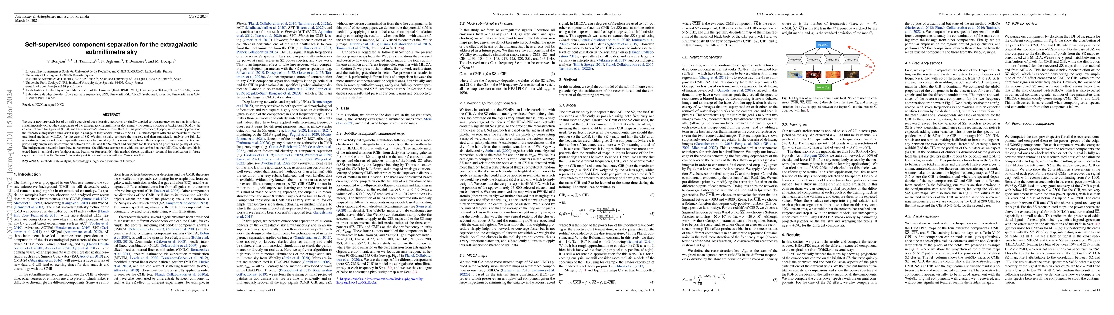 Thumbnail for Self-supervised component separation for the extragalactic submillimeter
  sky