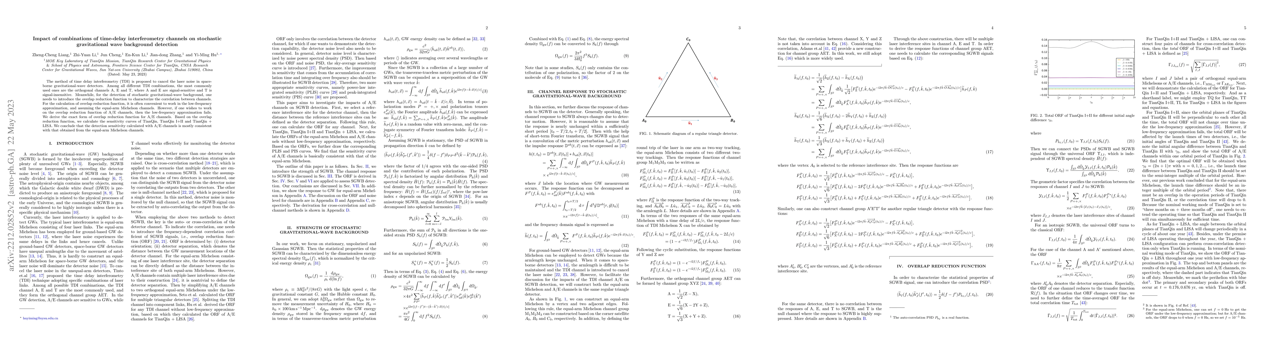 Thumbnail for Impact of combinations of time-delay interferometry channels on
  stochastic gravitational wave background detection
