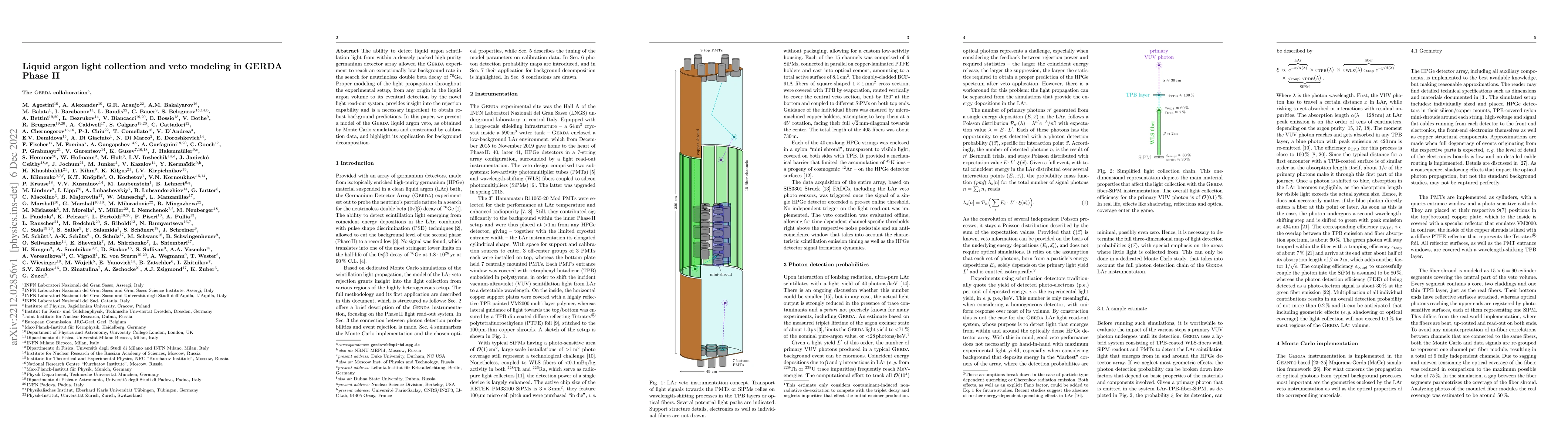 Thumbnail for Liquid argon light collection and veto modeling in GERDA Phase II