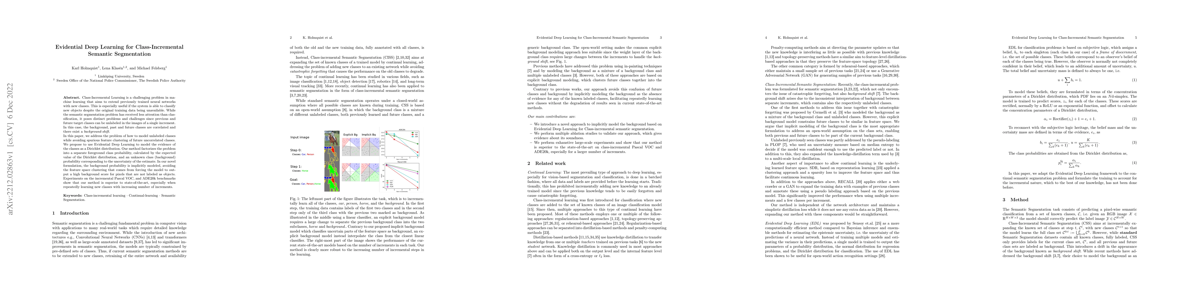 Thumbnail for Evidential Deep Learning for Class-Incremental Semantic Segmentation