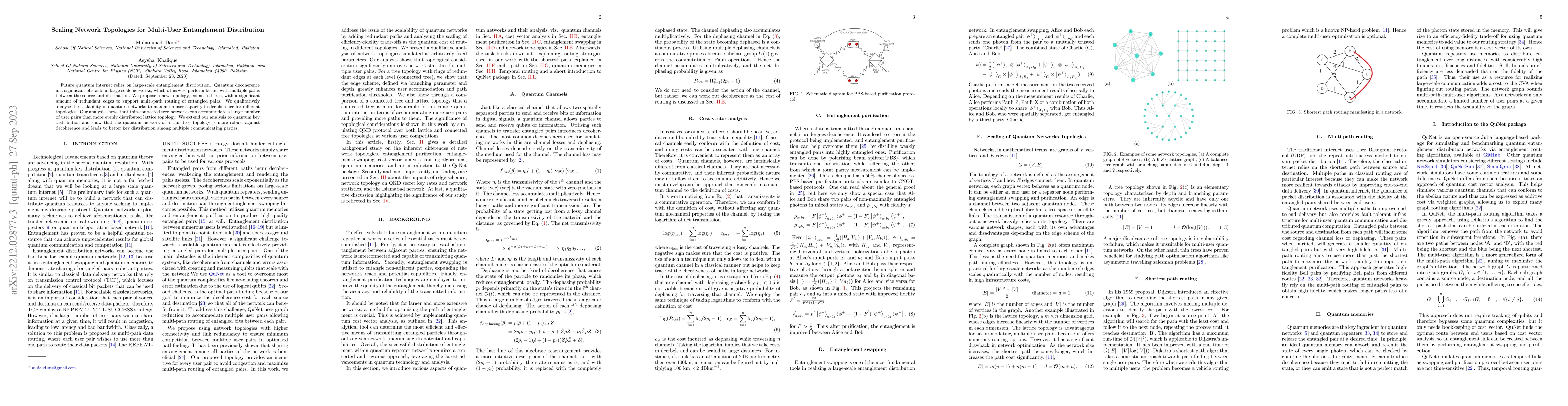 Thumbnail for Scaling Network Topologies for Multi-User Entanglement Distribution