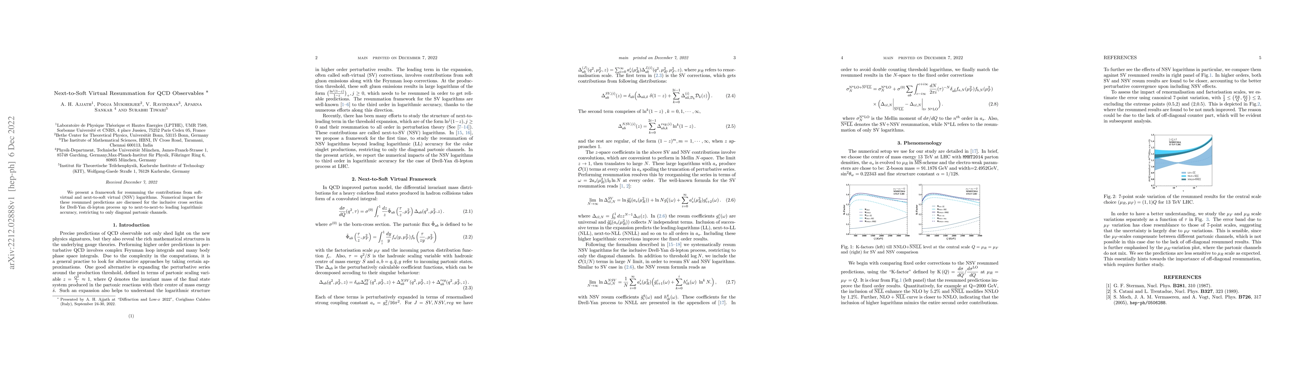 Thumbnail for Next-to-Soft Virtual Resummation for QCD Observables