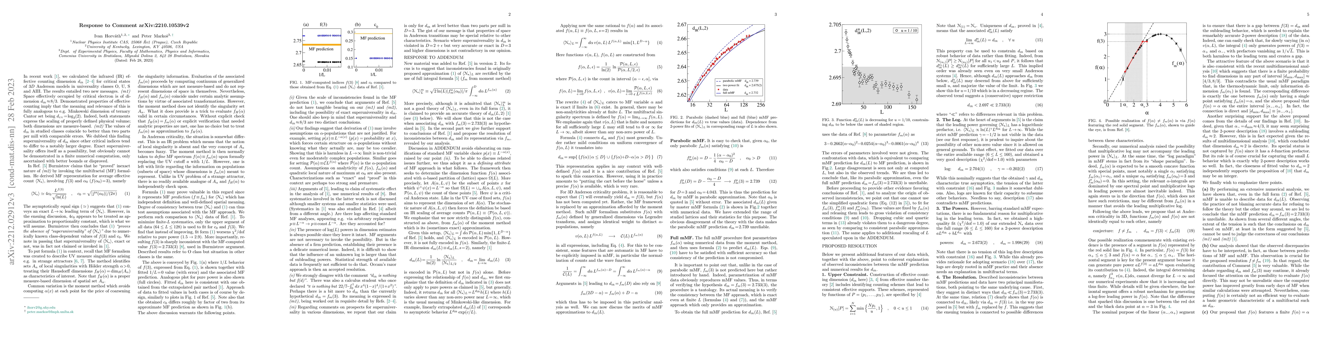 Thumbnail for Response to Comment on "Super-universality in Anderson localization"
  arXiv:2210.10539v2
