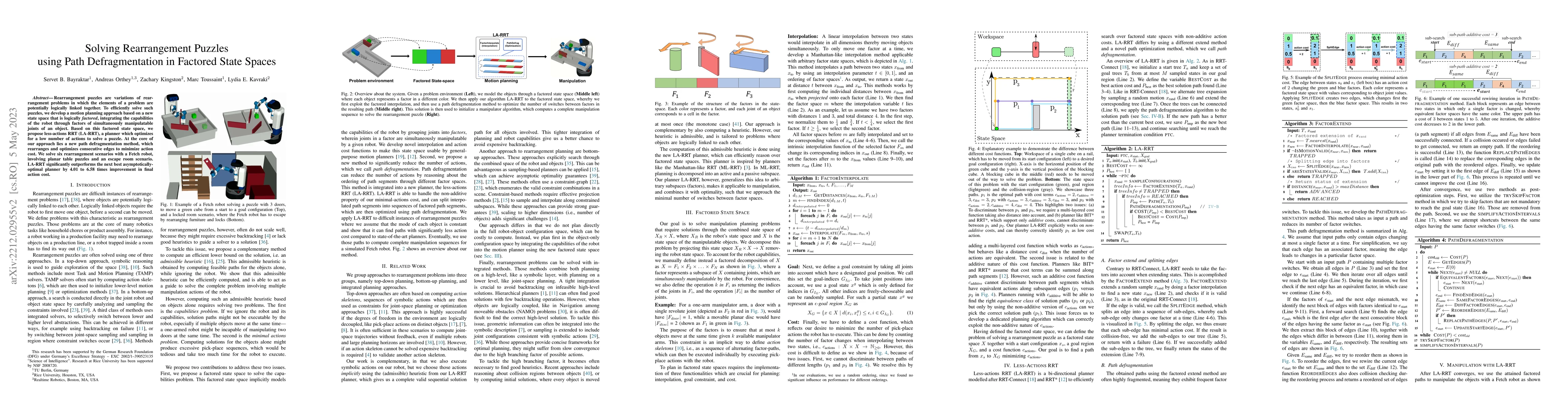 Thumbnail for Solving Rearrangement Puzzles using Path Defragmentation in Factored
  State Spaces