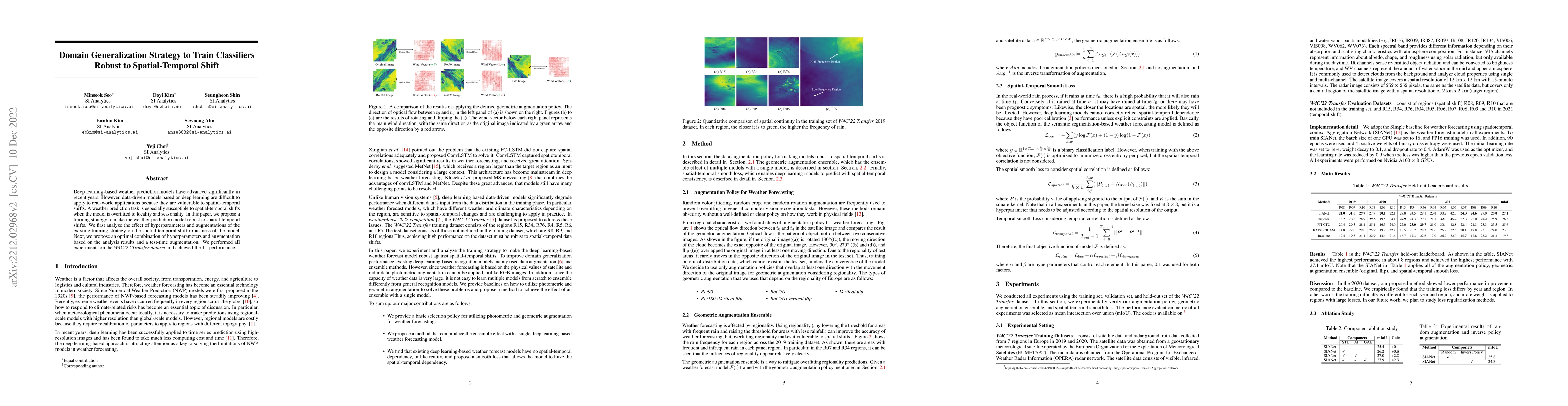 Thumbnail for Domain Generalization Strategy to Train Classifiers Robust to
  Spatial-Temporal Shift
