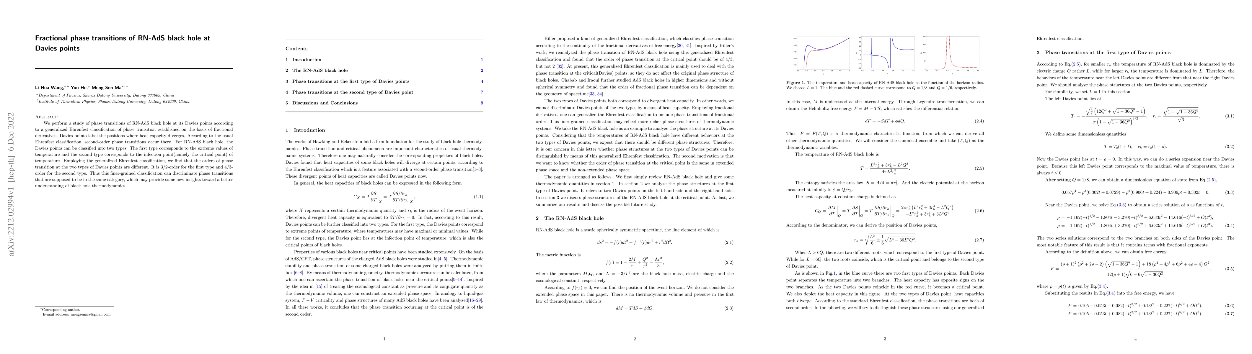 Thumbnail for Fractional phase transitions of RN-AdS black hole at Davies points