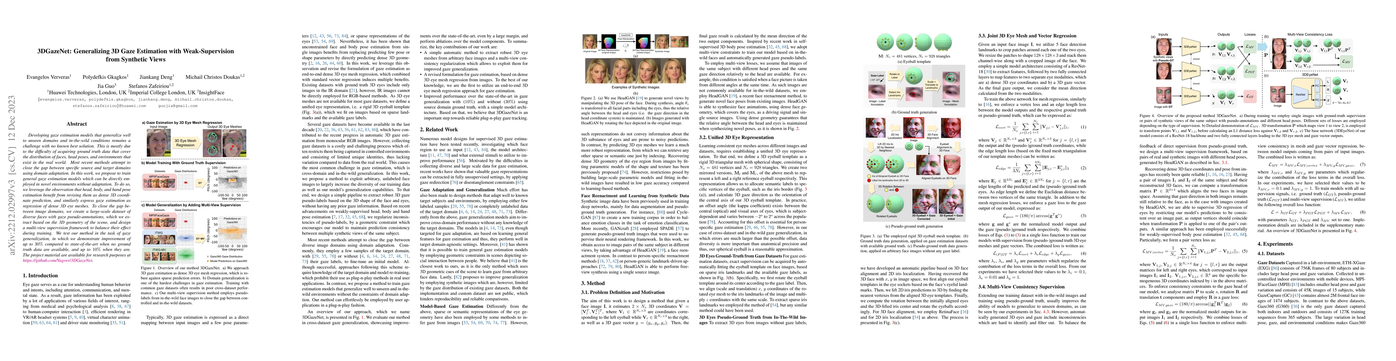 Thumbnail for 3DGazeNet: Generalizing Gaze Estimation with Weak-Supervision from
  Synthetic Views