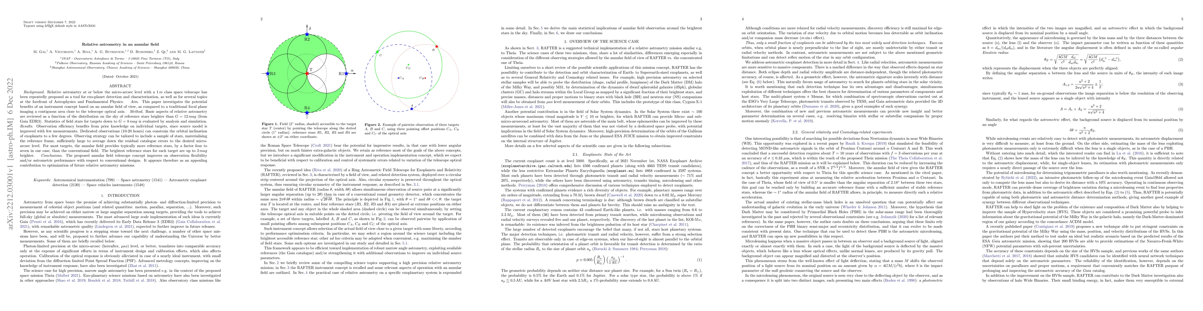 Thumbnail for Relative astrometry in an annular field