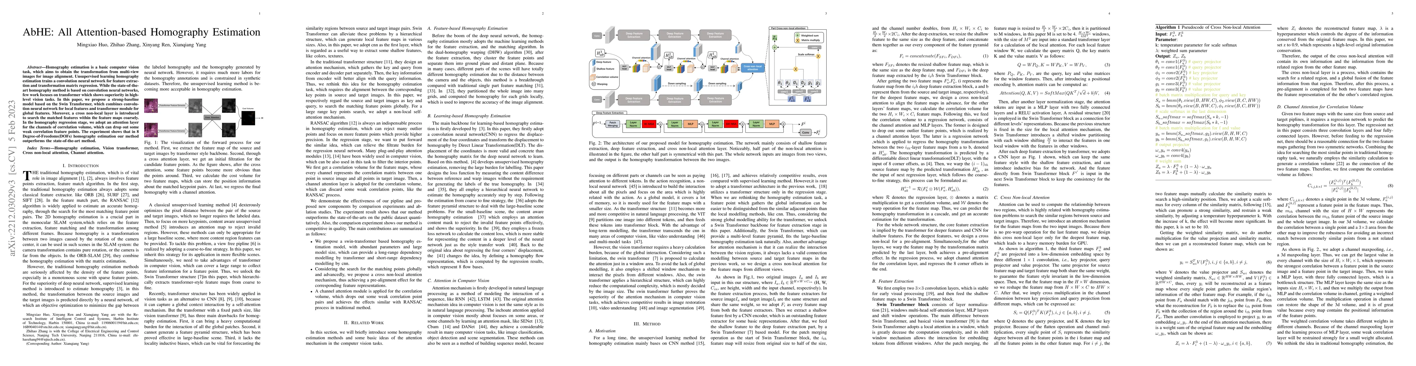 Thumbnail for AbHE: All Attention-based Homography Estimation