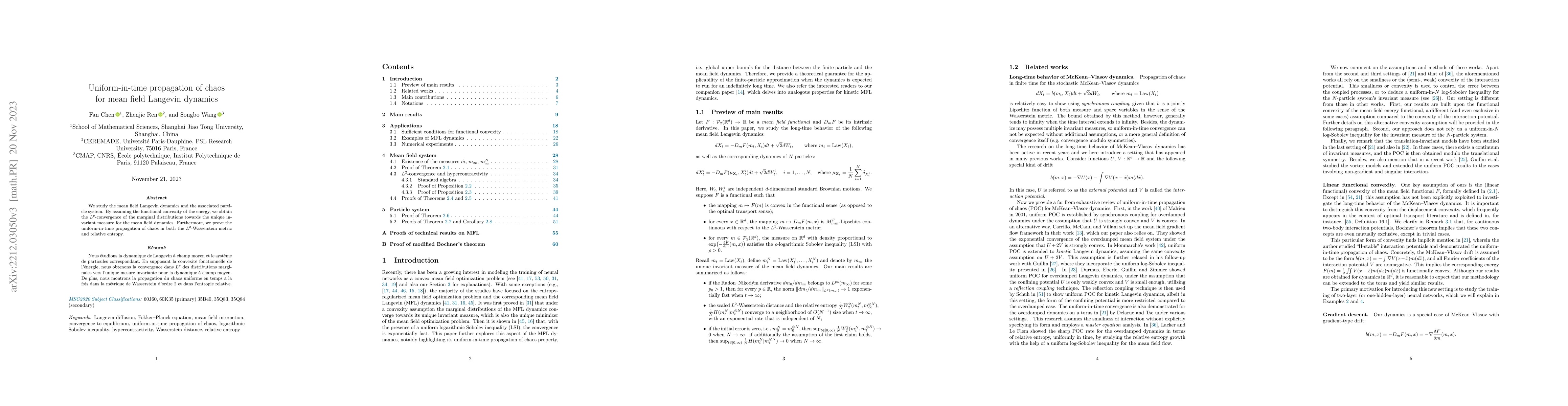Thumbnail for Uniform-in-time propagation of chaos for mean field Langevin dynamics