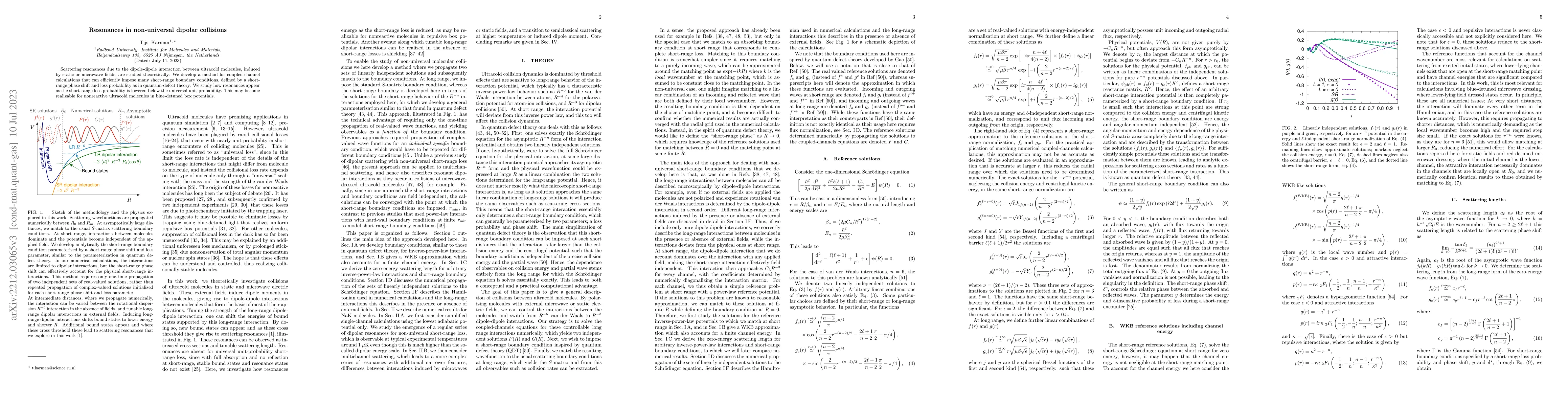 Thumbnail for Resonances in non-universal dipolar collisions
