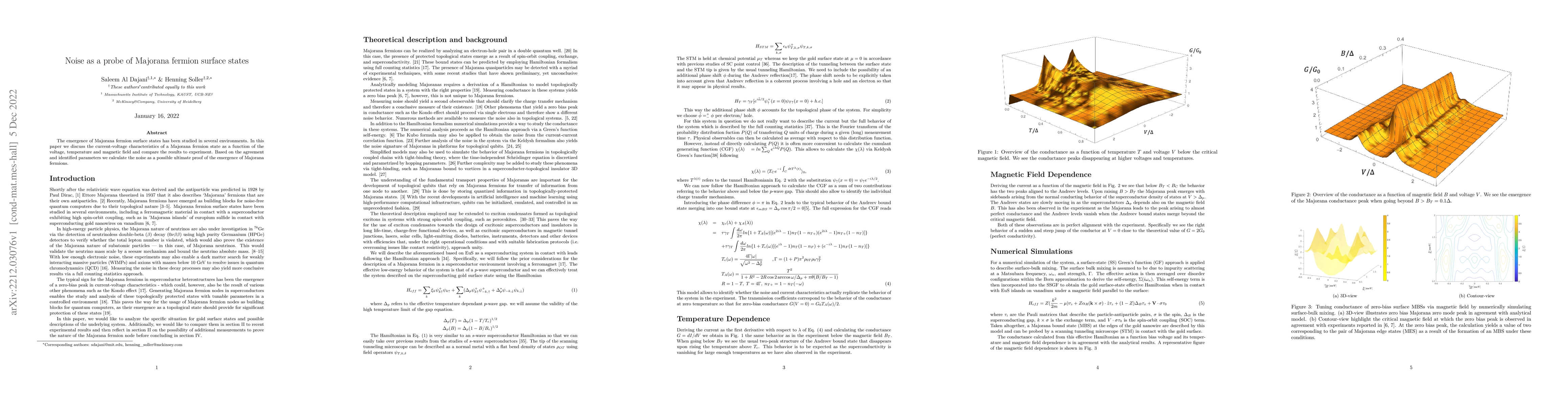 Thumbnail for Noise as a probe of Majorana fermion surface states