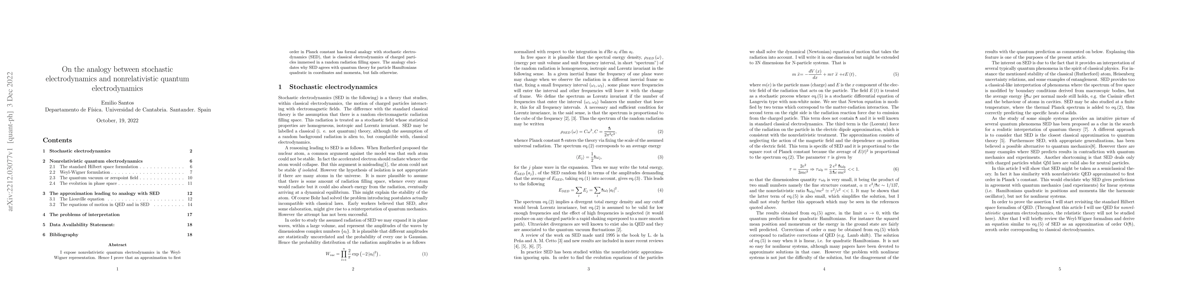 Thumbnail for On the analogy between stochastic electrodynamics and nonrelativistic
  quantum electrodynamics