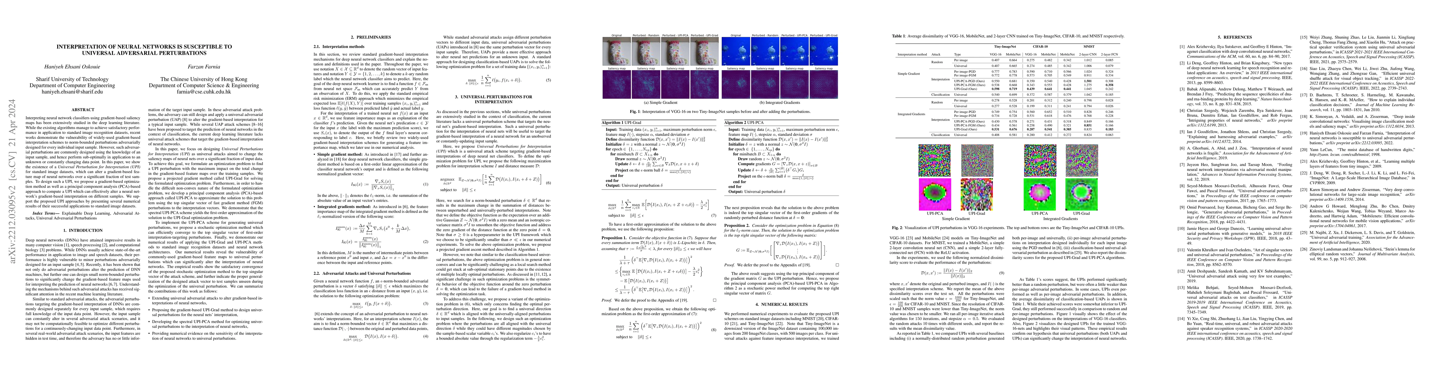 Thumbnail for Interpretation of Neural Networks is Susceptible to Universal
  Adversarial Perturbations